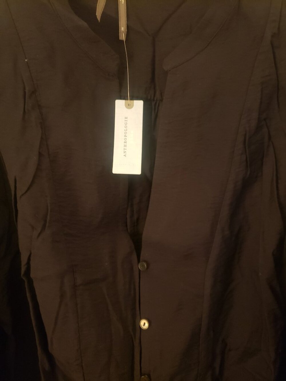 Anthropologie Puff Sleeve Textured Blouse – NWT – Balloon Sleeve Top Plus Size 2 - Picture 5 of 6